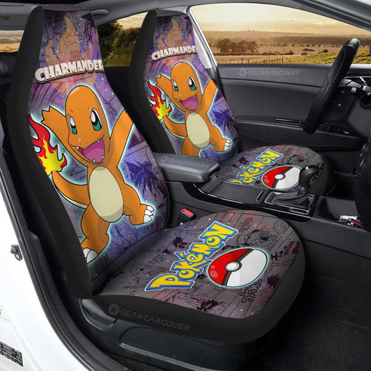 Charmander Car Seat Covers Custom Anime Galaxy Manga Style