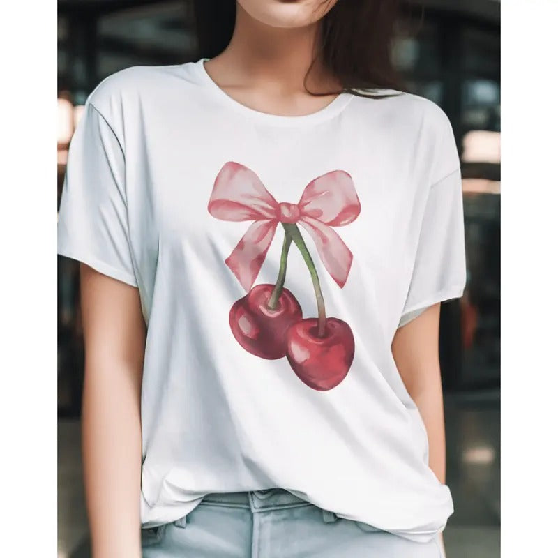 Cherry Vintage Style Crewneck Shirt graphic shirt, shirt style, funny teeshirt, summer tshirts, cool tshirts, female shirt, cute shirt