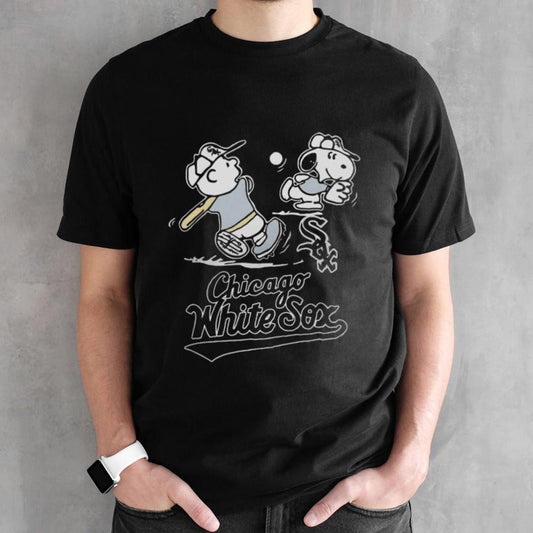 Chicago White Sox Charlie Brown Snoopy Playing Baseball 2024 T-shirts