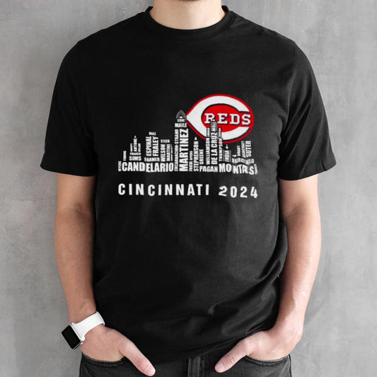 Cincinnati Red Skyline Players Name Cincinnati 2024 Shirts