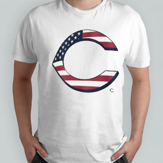 Cincinnati Reds Logo 4th Of July Flag T-shirt