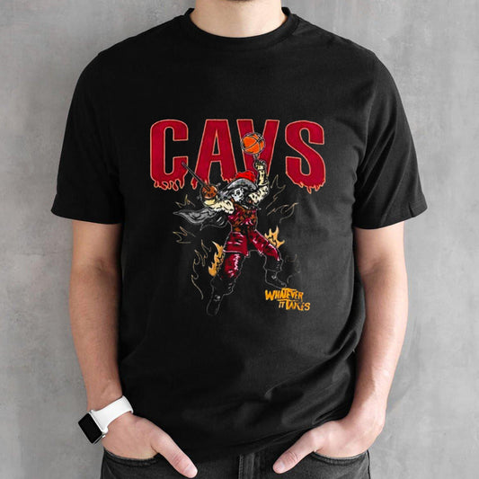 Cleveland Cavaliers Skeleton Basketball Wicked Weaves Shirts