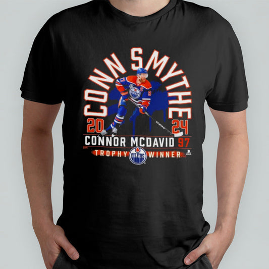 Connor McDavid Edmonton Oilers 2024 Conn Smythe Trophy Winner T-Shirt