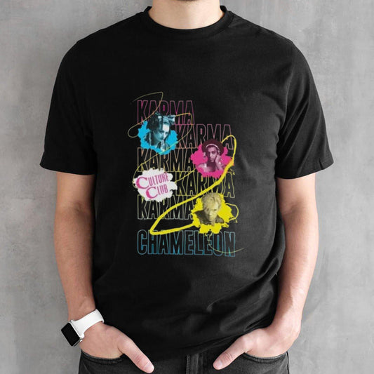 Culture Club Karma Chameleon Band Black Shirt