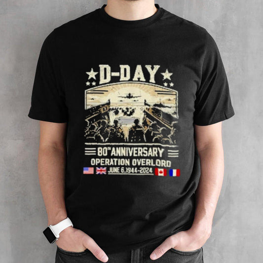 D Day 80th Anniversary Operation Overlord 1944-2024 Shirt