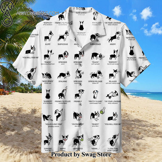 DOGGIE LANGUAGE Workwear-Inspired Hawaiian Shirt
