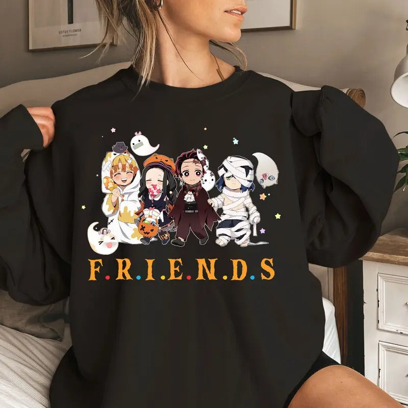 DS Characters Halloween Anime Lovers Shirt Crewneck Hoodie, Manga Shirt