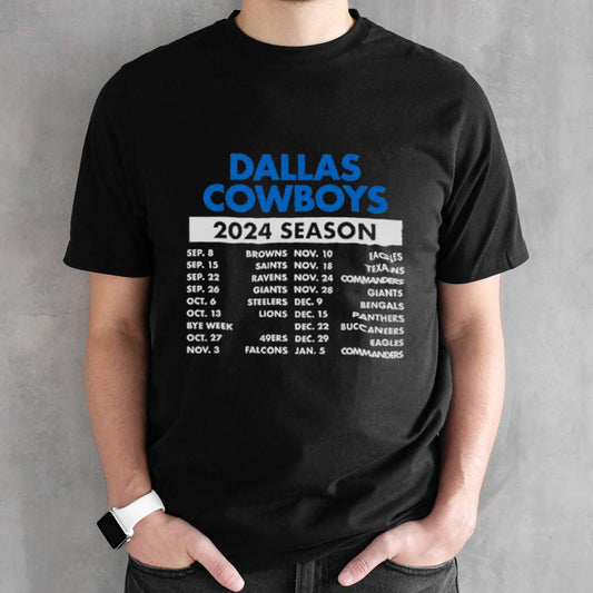 Dallas Cowboys Schedule 2024 Season Shirt