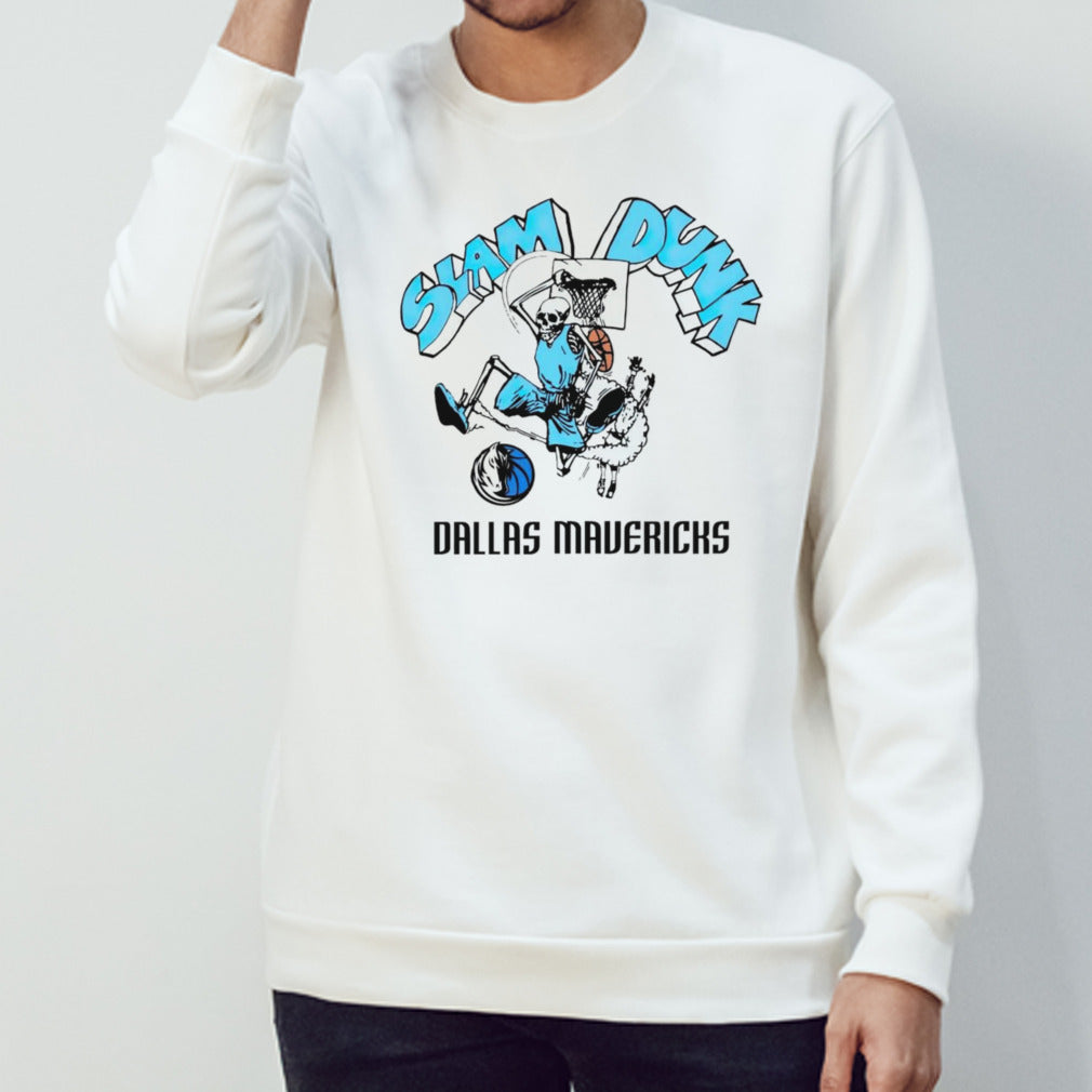 Dallas Maverick skeleton slam dunk shirt