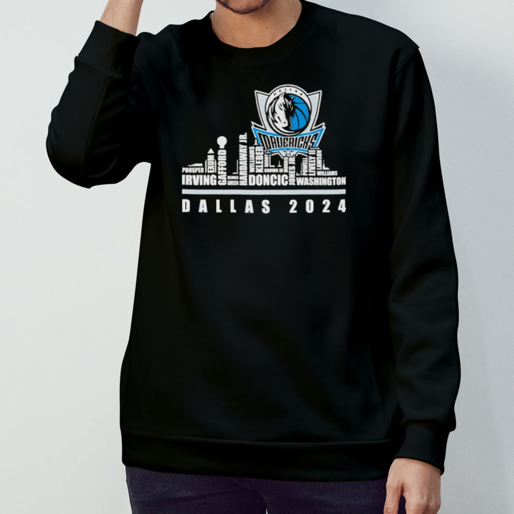 Dallas Mavericks Basketball Skyline Players Name Dallas 2024 shirt