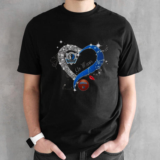 Dallas Mavericks Letâ€™s Go Mavs Mavericks Basketball Heart 2024 T-shirt