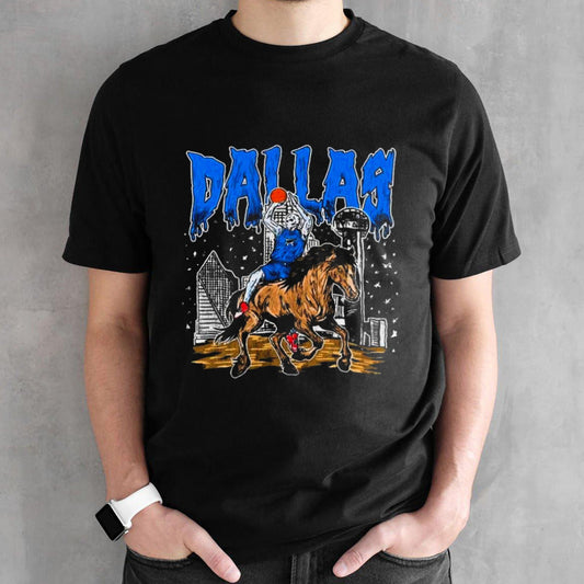 Dallas Mavericks Skeleton Basketball T-shirts