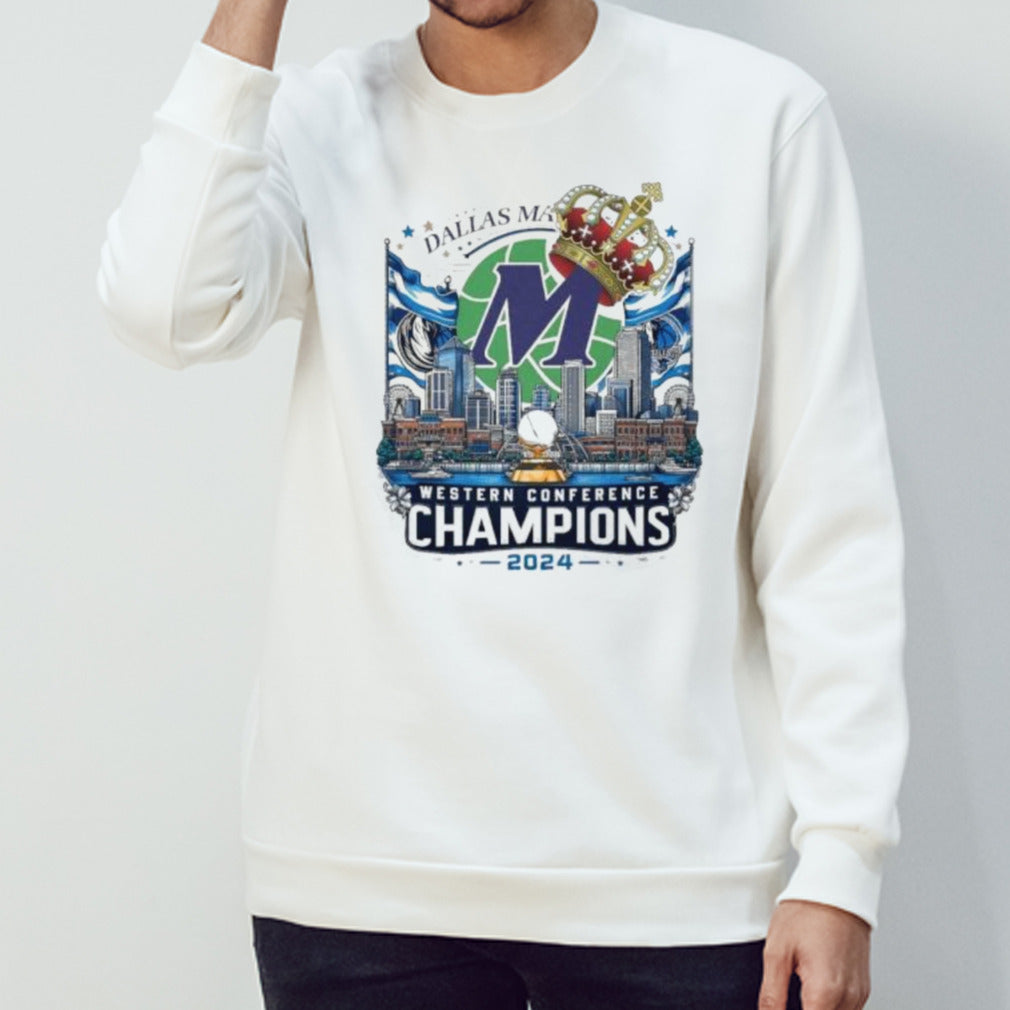 Dallas Mavericks Western Conference Champions 2024 Skyline Crown Shirt