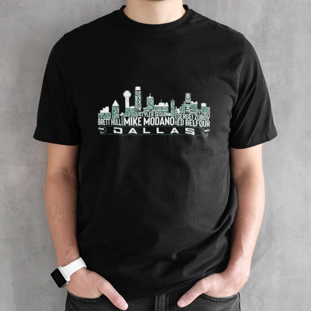 Dallas Stars Hockey Team All Time Legends Dallas City Skyline 2024 Shirts