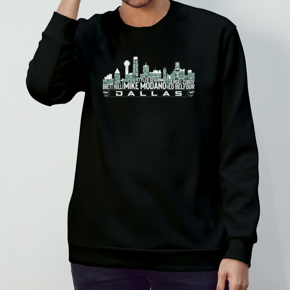 Dallas Stars Hockey Team All Time Legends Dallas City Skyline 2024 Shirts