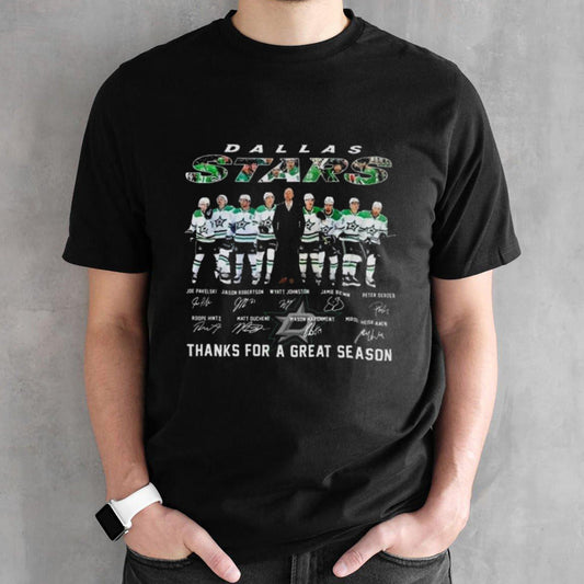 Dallas Stars Signature Thanks For A Great Season Signatures Shirt