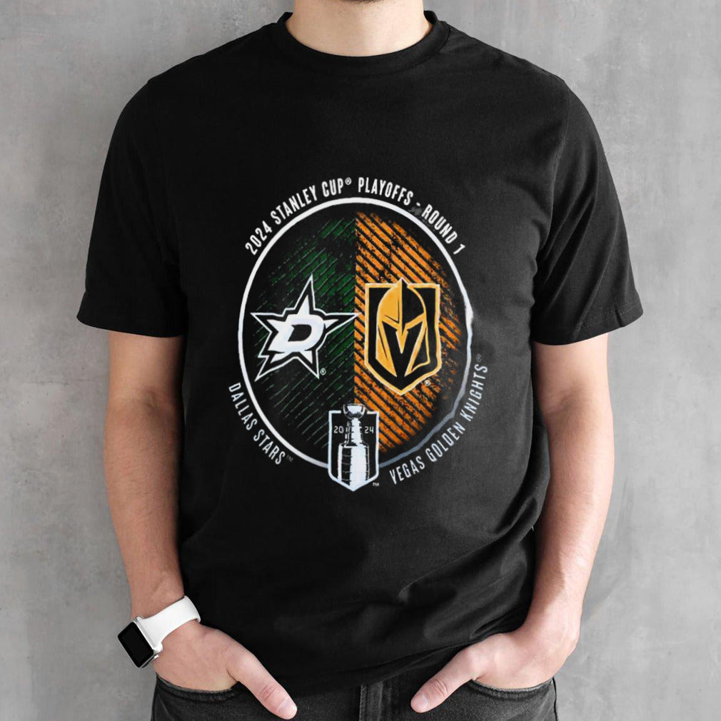 Dallas Stars Vss. Vegas Golden Knights Inglasco 2024 Stanley Cup Playoffs First Round Dueling Matchup T-shirts