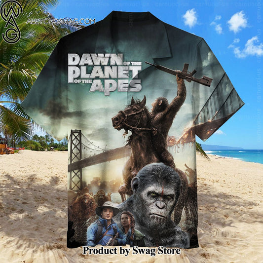 Dawn of the Planet of the Apes Sustainable Hawaiian Shirt