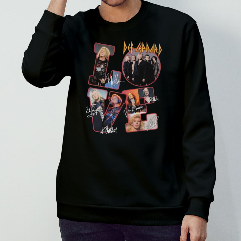 Def Leppard Rock Band Love Signatures Signatures Shirt