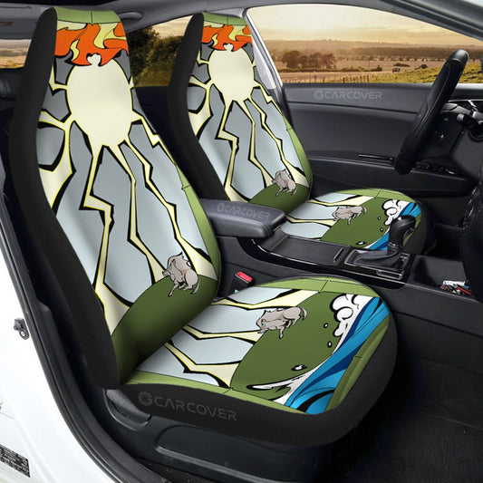 Demom Slayer Hanadafu Car Seat Covers Custom Anime Car Accessories