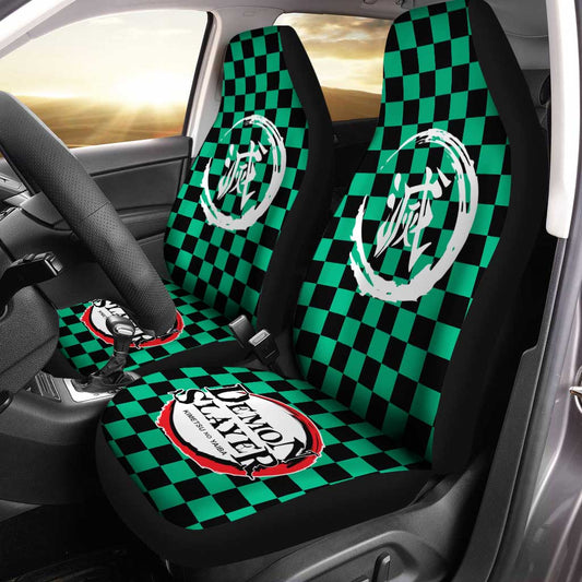Demon Slayer Tanjiro Car Seat Covers Custom Uniform Anime Car Accessories