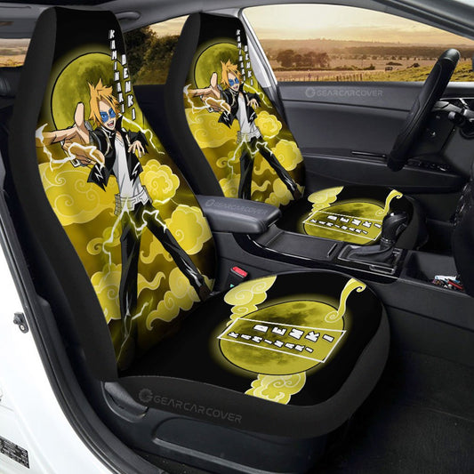 Denki Kaminari Car Seat Covers Custom Anime My Hero Academia Car Interior Accessories