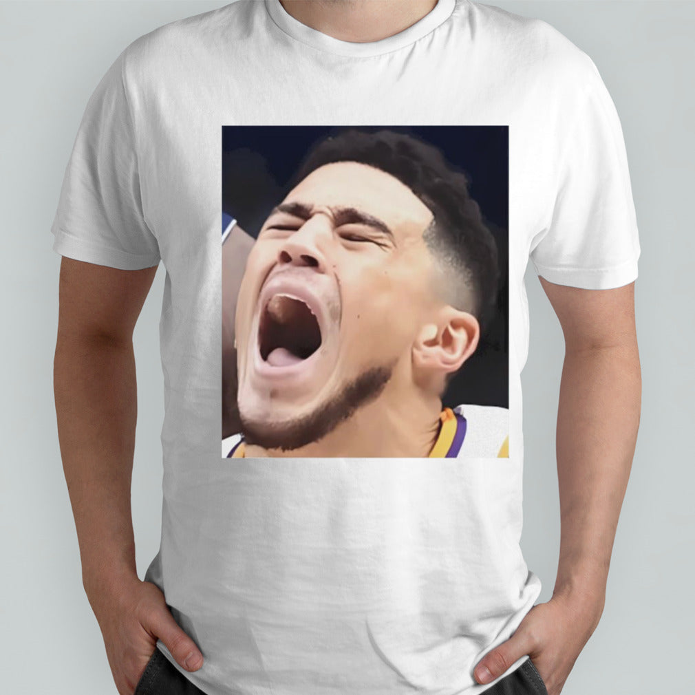 Devin Booker screaming meme shirts