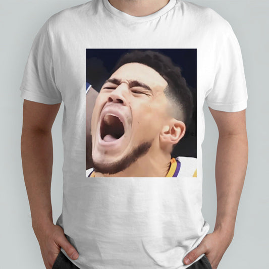 Devin Booker screaming meme shirts