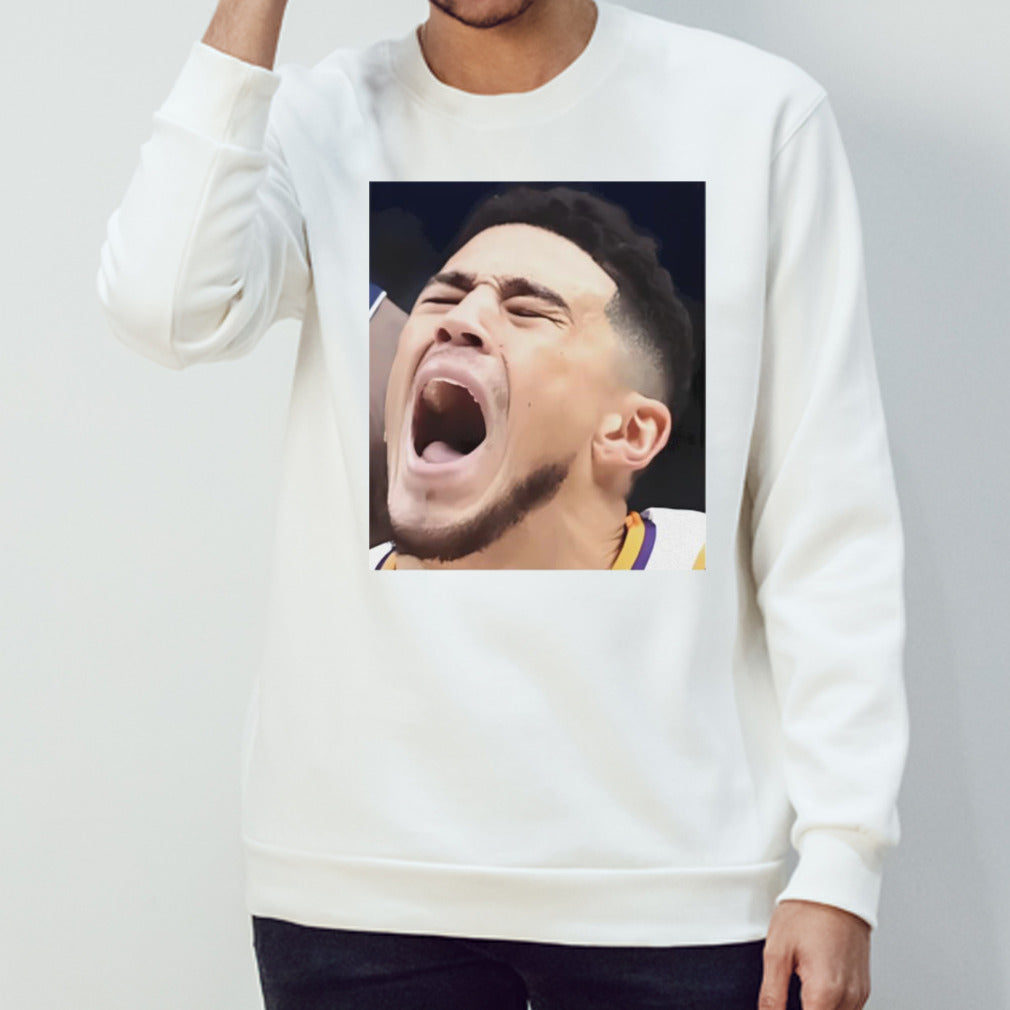 Devin Booker screaming meme shirts