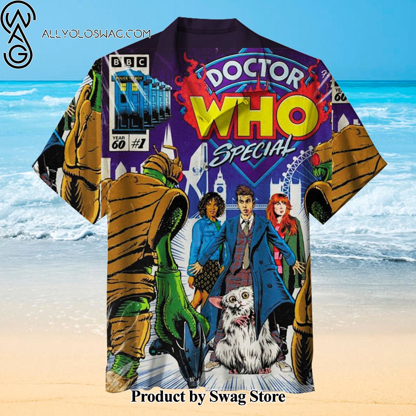 Doctor Who Backyard BBQ Hawaiian Shirt