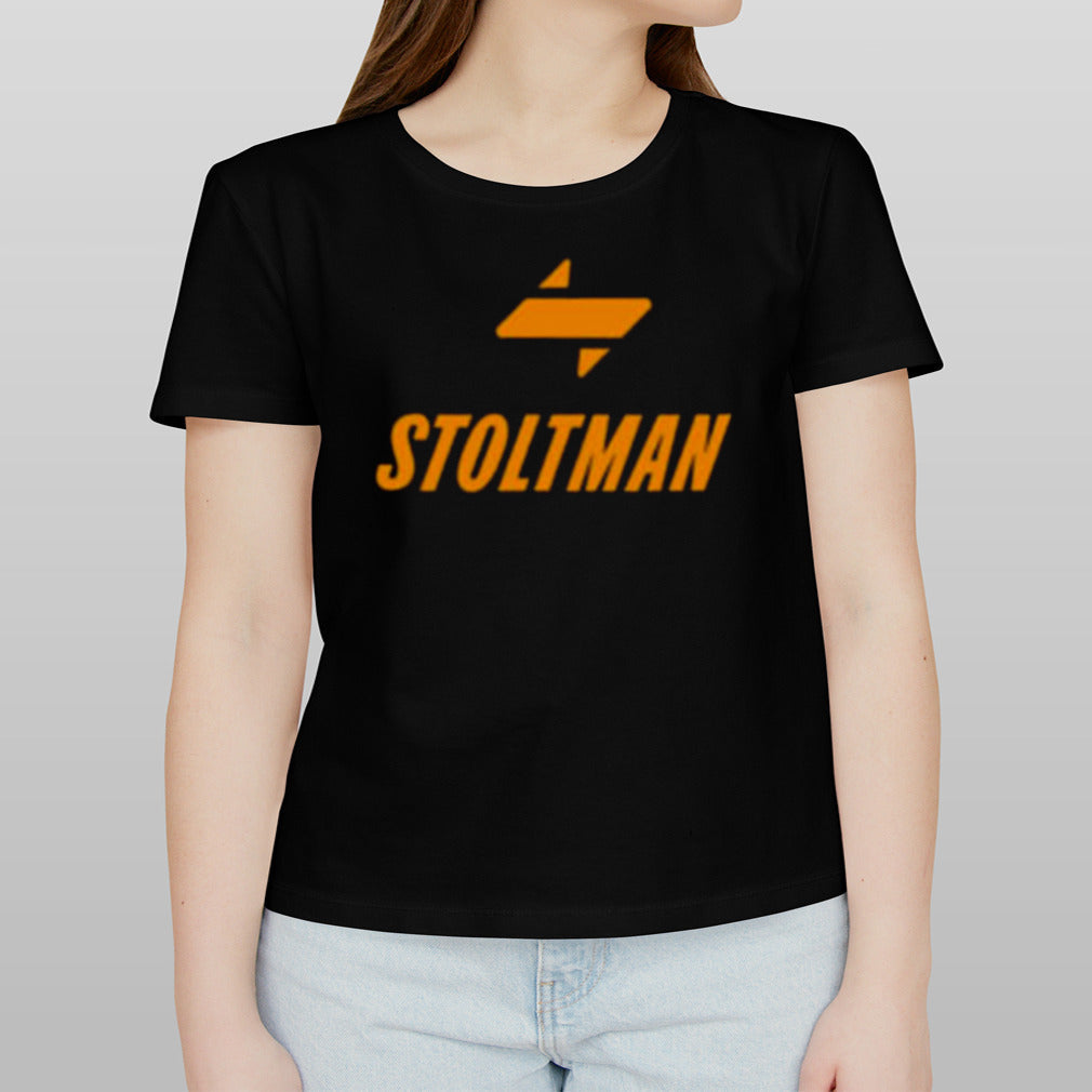 Drew Mcintyre Wearing Stoltman Brothers Logo T-shirt