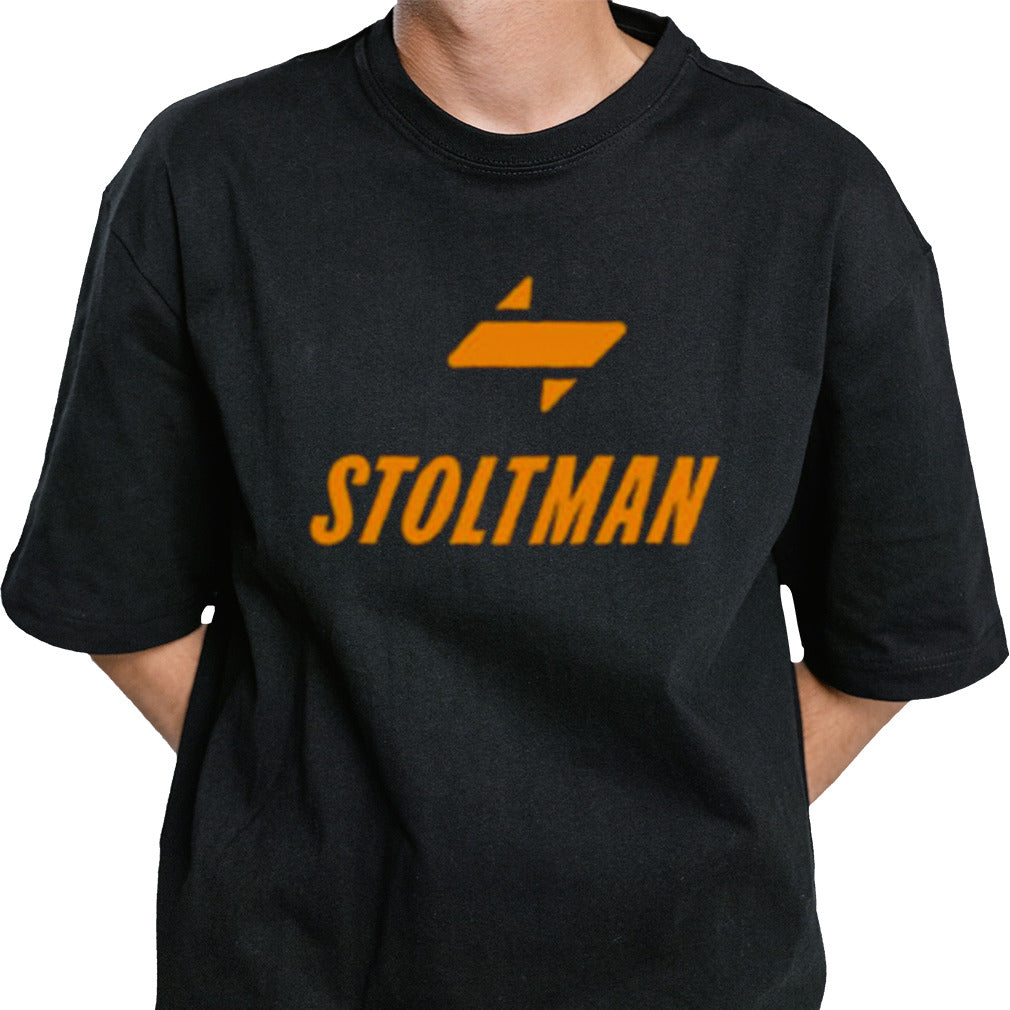 Drew Mcintyre Wearing Stoltman Brothers Logo T-shirt