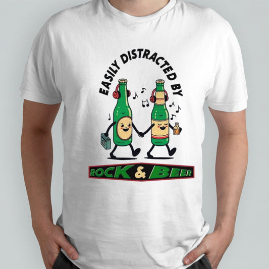 Easily Distracted By Rock And Beer shirt