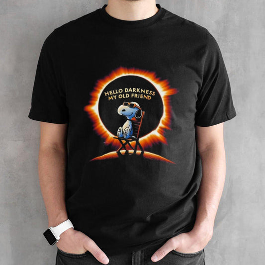 Eclipse 2024 Snoopy Hello Darkness My Old Friend T-shirts