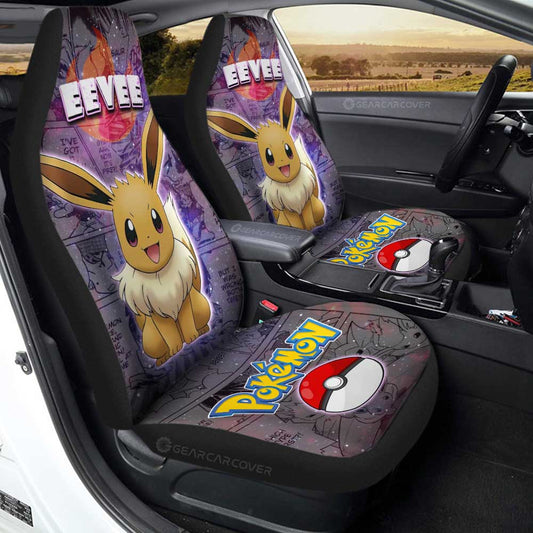 Eevee Car Seat Covers Custom Anime Galaxy Manga Style
