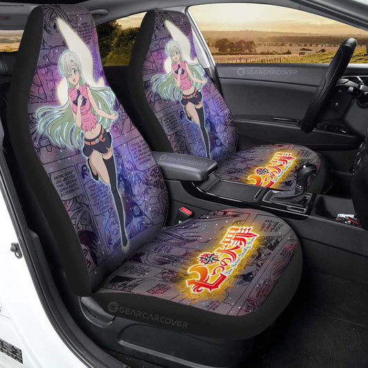 Elizabeth Liones Car Seat Covers Custom Seven Deadly Sins Anime Galaxy Manga Style