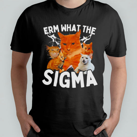 Erm What The Sigma Ironic Meme Brainrot Quote shirt