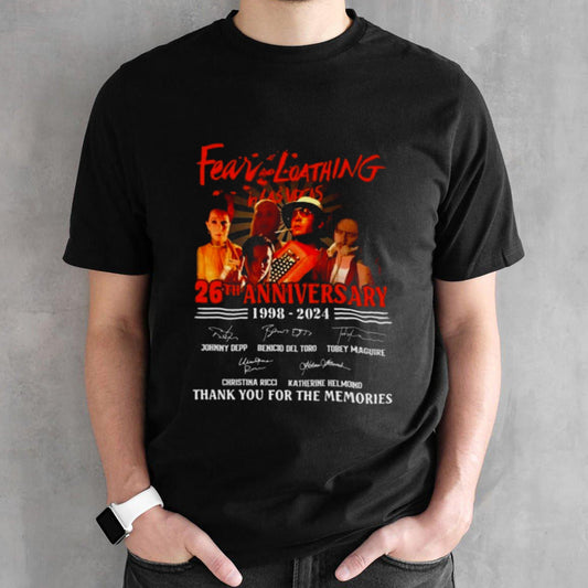 Fear And Loathing In Las Vegas 26th Anniversary 1998-2024 Thank You For The Memories Signs Shirt
