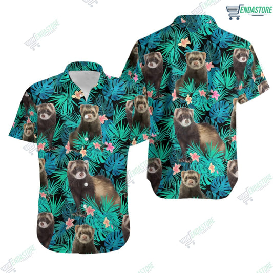 Ferret Tropical Hawaiian Shirt