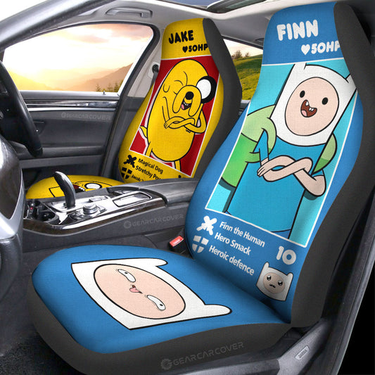 Finn x Jake Car Seat Covers Custom Adventure Time Car Accessories