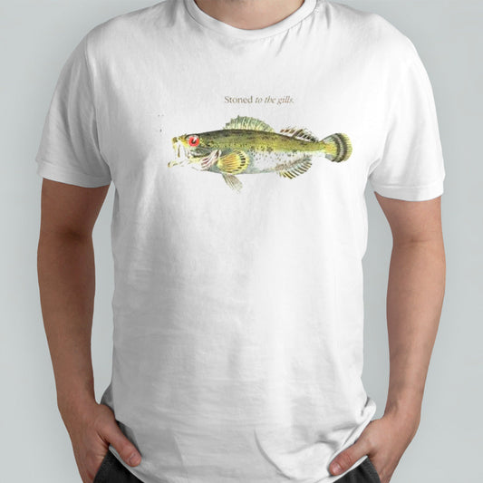 Fish stoned to the gills shirts