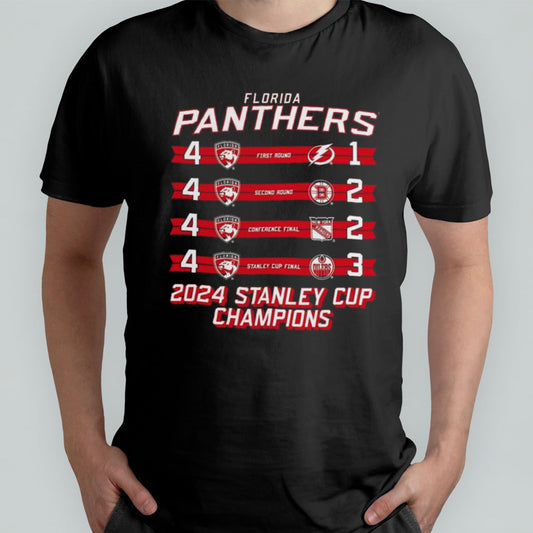 Florida Panthers 2024 Stanley Cup Champions Schedule Shirt