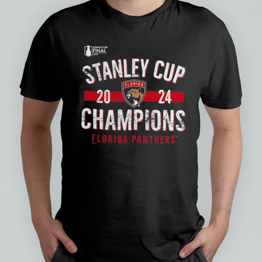 Florida Panthers 2024 Stanley Cup Champions Throwback Tri-Blend Shirt