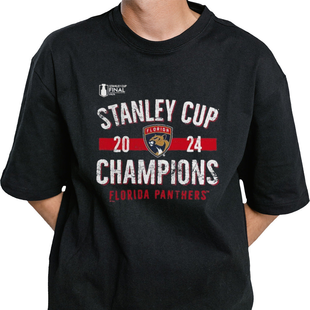 Florida Panthers 2024 Stanley Cup Champions Throwback Tri-Blend Shirt