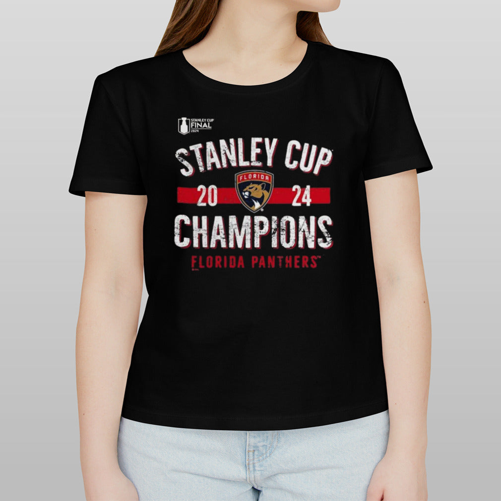 Florida Panthers 2024 Stanley Cup Champions Throwback Tri-Blend Shirt
