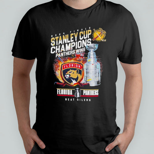 Florida Panthers 2024 Stanley Cup Final Champions Beat Oilers T-Shirt