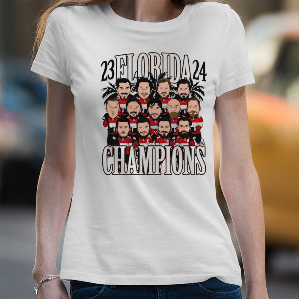 Florida Panthers Hockey Team Caricature NHL Champions 2024 shirt