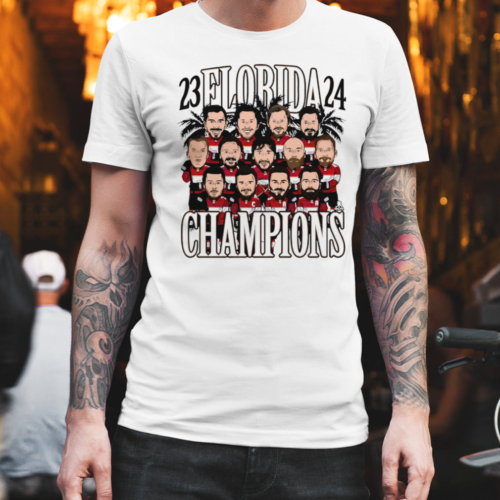 Florida Panthers Hockey Team Caricature NHL Champions 2024 shirt