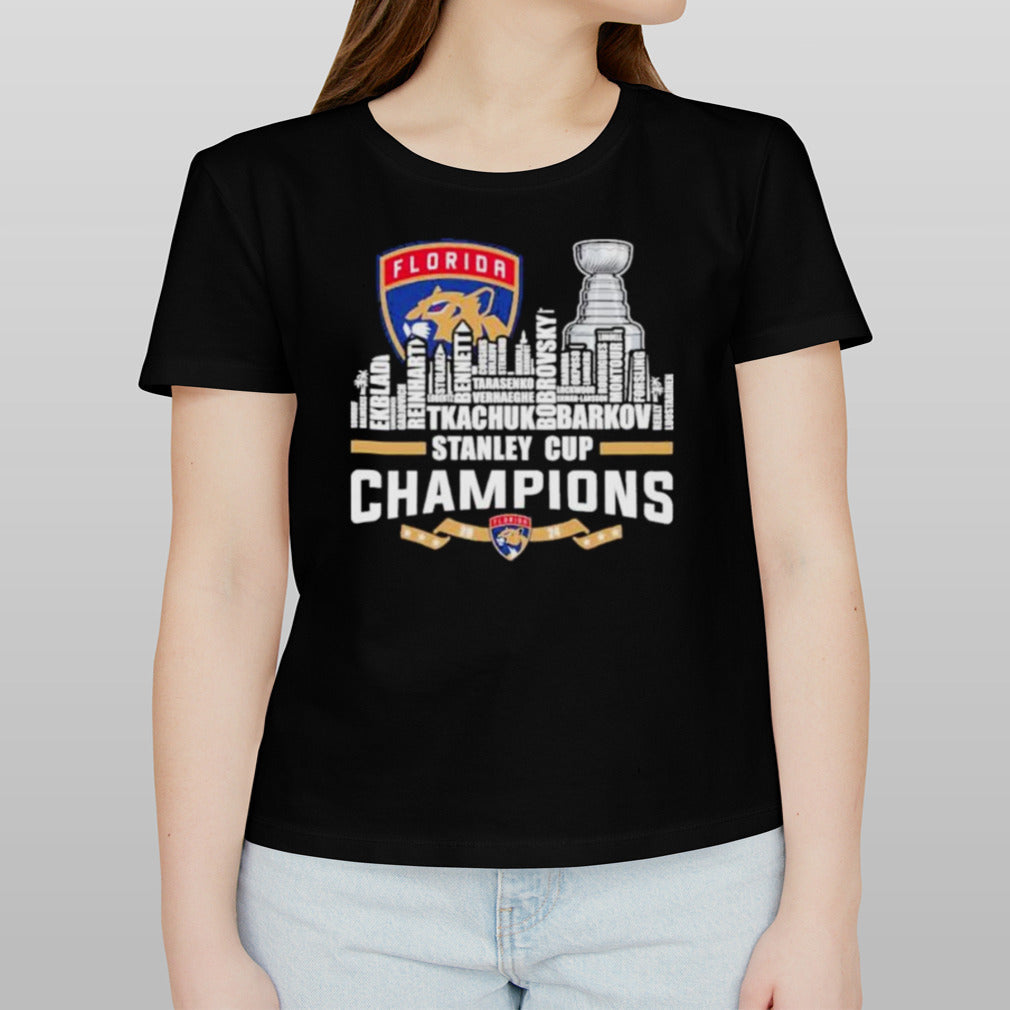 Florida Panthers Players Names 2024 First Stanley Cup Champions Logo Shirt