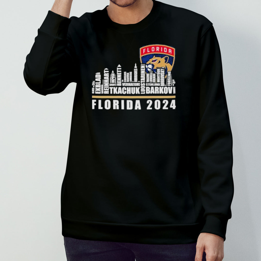 Florida Panthers Skyline Players Name Florida 2024 Shirt